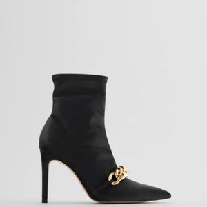 Zara high heel ankle boot with chain